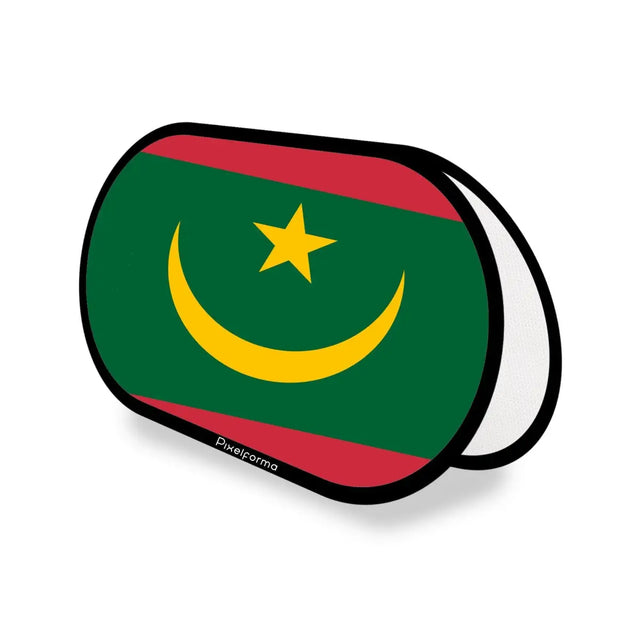 Support publicitaire Ovale Drapeau de Mauritanie en Polyester - Pixelforma 