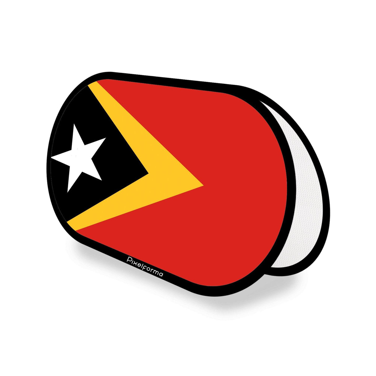 Support publicitaire ovale Drapeau du Timor oriental - Pixelforma