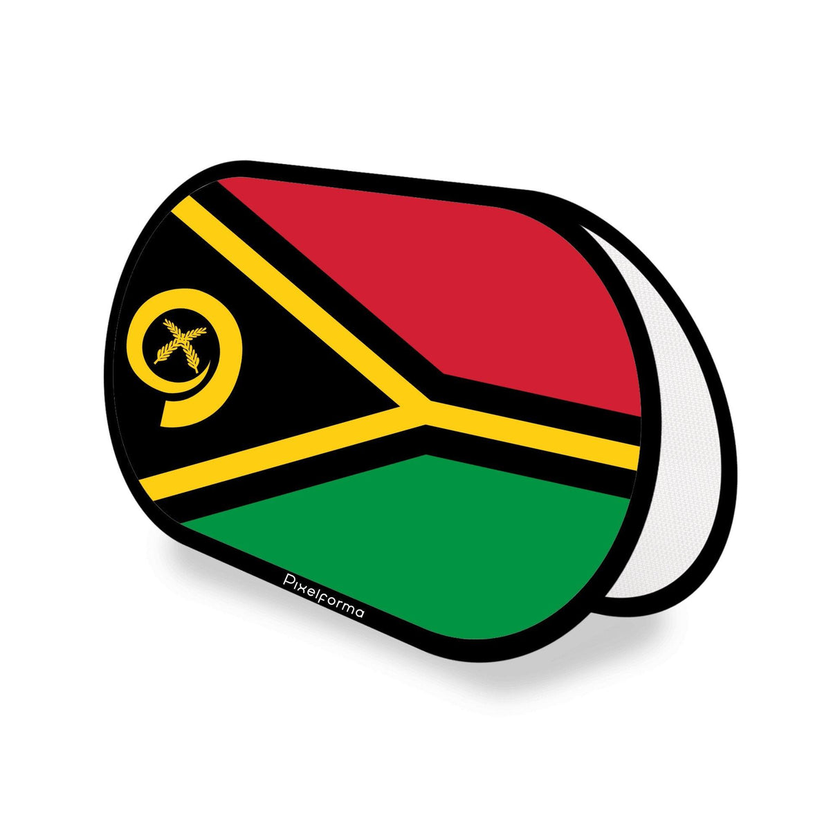 Support publicitaire ovale Drapeau du Vanuatu - Pixelforma