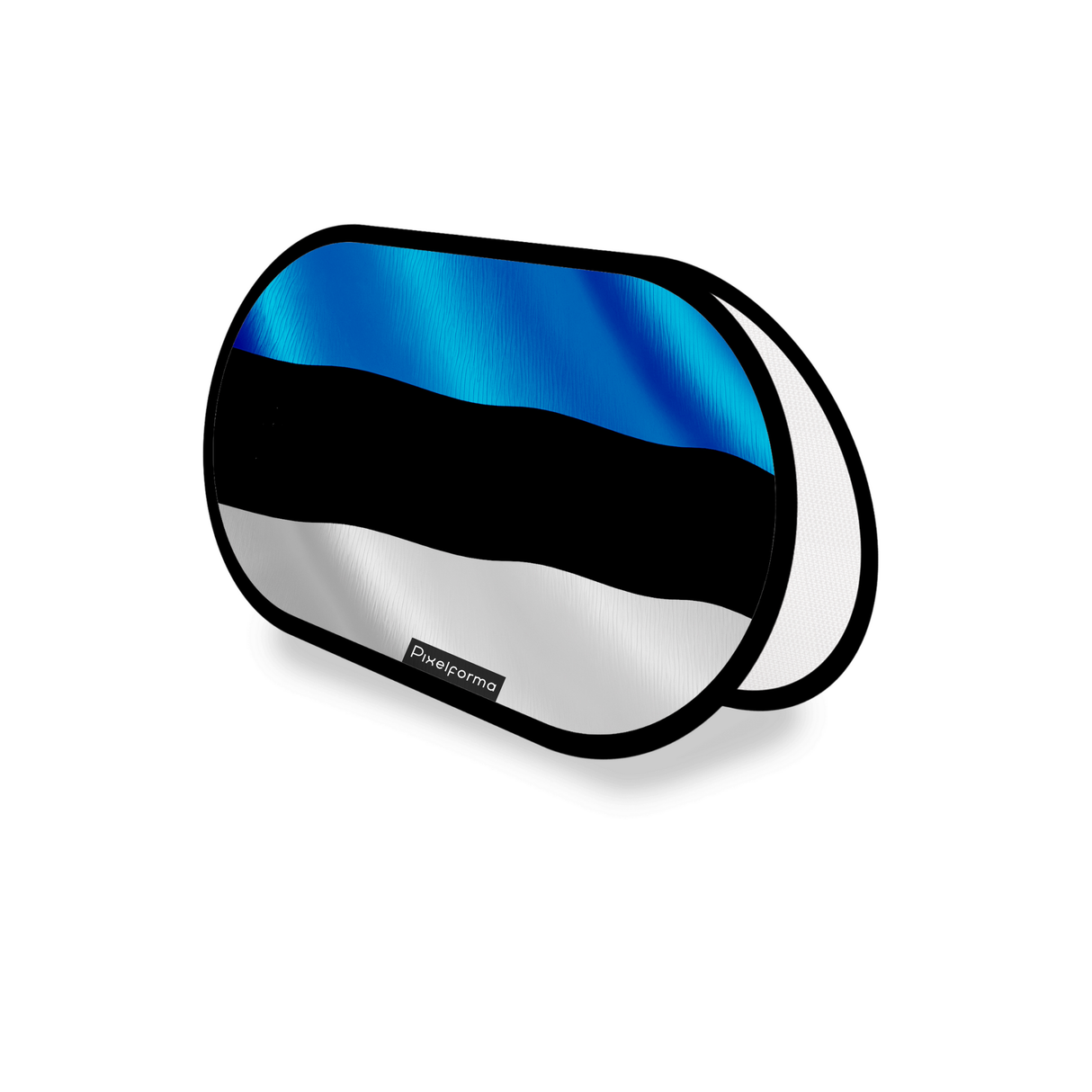 Support publicitaire ovale drapeau estonie en polyester - pixelforma