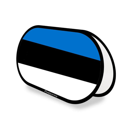 Support publicitaire ovale drapeau estonie en polyester - pixelforma