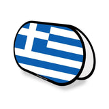 Support publicitaire ovale drapeau grèce en polyester - pixelforma