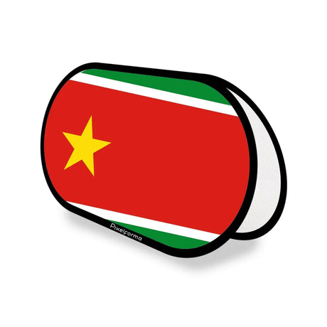 Support publicitaire ovale drapeau guadeloupe en polyester - pixelforma