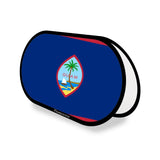 Support publicitaire ovale drapeau guam en polyester - pixelforma