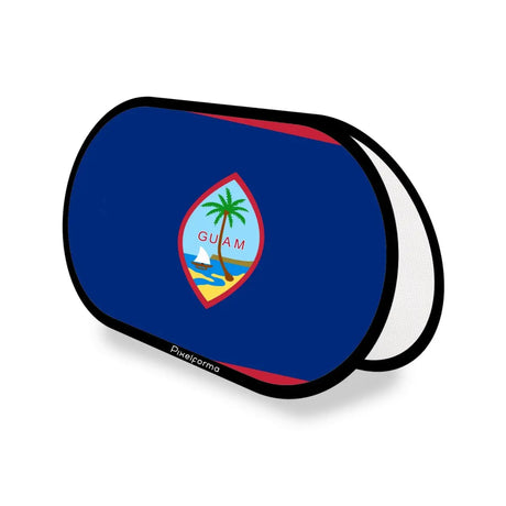Support publicitaire ovale drapeau guam en polyester - pixelforma