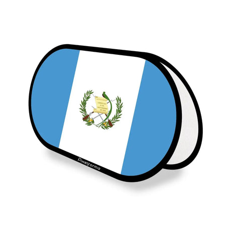 Support publicitaire ovale drapeau guatemala en polyester - pixelforma