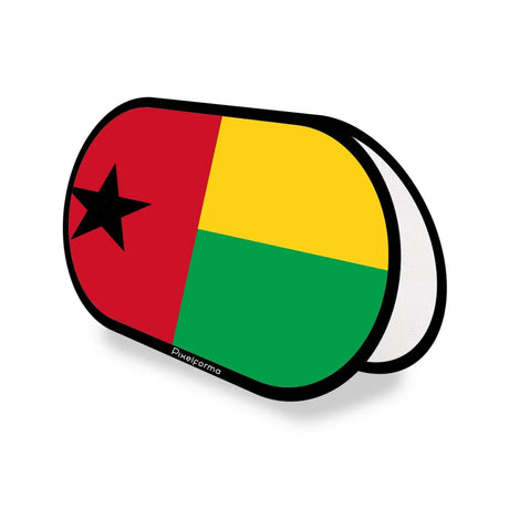 Support publicitaire ovale drapeau guinée-bissau en polyester - pixelforma
