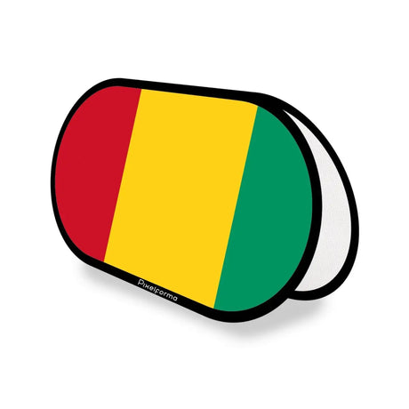 Support publicitaire Ovale Drapeau Guinée en Polyester - Pixelforma 