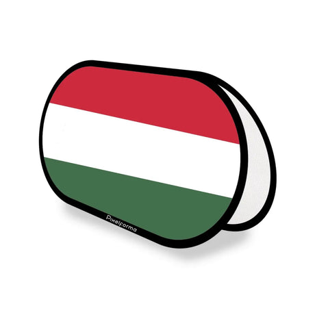 Support publicitaire ovale drapeau hongrie en polyester - pixelforma