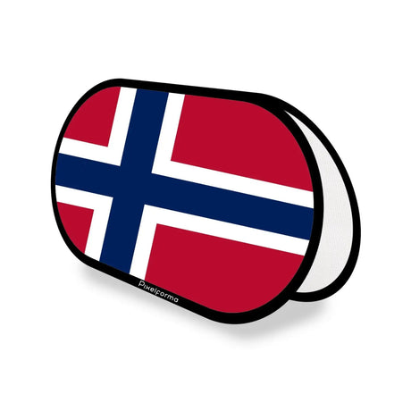 Support publicitaire ovale drapeau île bouvet en polyester - pixelforma