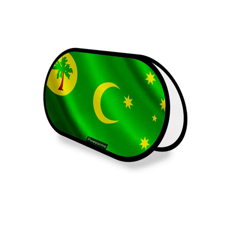 Support publicitaire ovale drapeau îles cocos léger facile