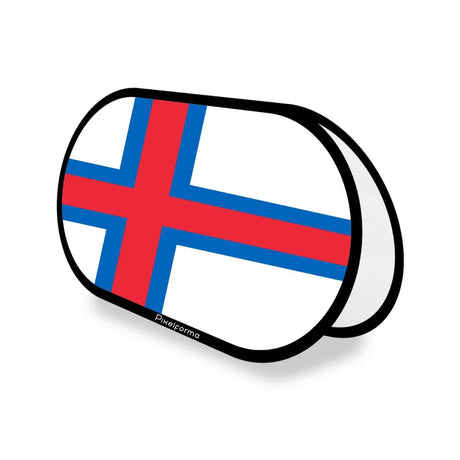 Support publicitaire ovale drapeau îles féroé en polyester - pixelforma