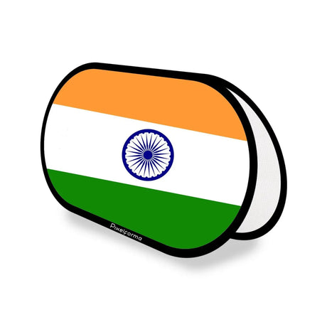 Support publicitaire ovale drapeau inde en polyester - pixelforma