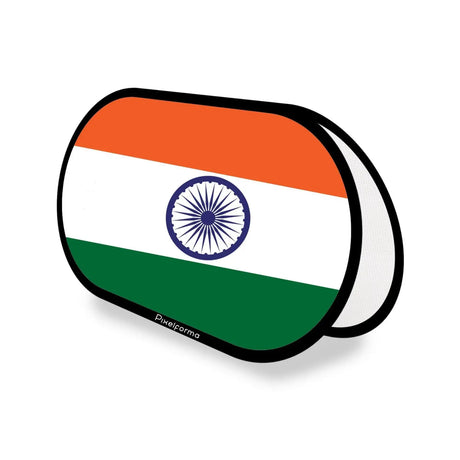 Support publicitaire ovale drapeau inde en polyester - pixelforma