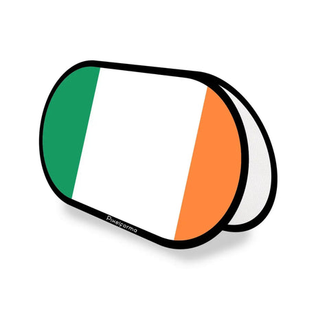 Support publicitaire ovale drapeau irlande en polyester - pixelforma