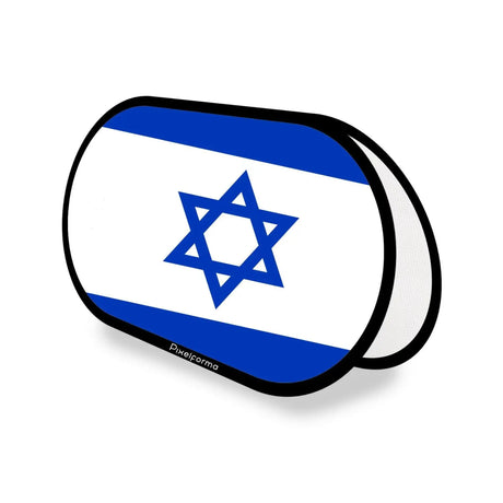 Support publicitaire ovale drapeau israël en polyester - pixelforma