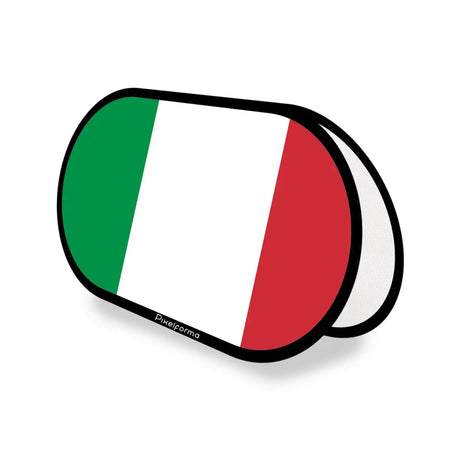 Support publicitaire Ovale Drapeau Italie en Polyester - Pixelforma 