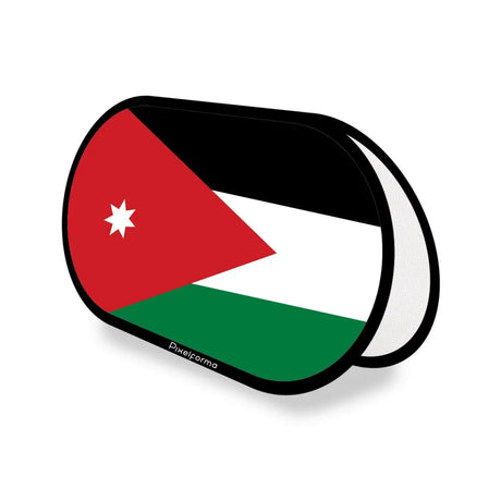 Support publicitaire ovale drapeau jordanie en polyester - pixelforma