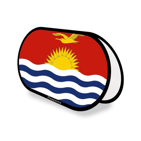 Support publicitaire ovale drapeau kiribati en polyester - pixelforma