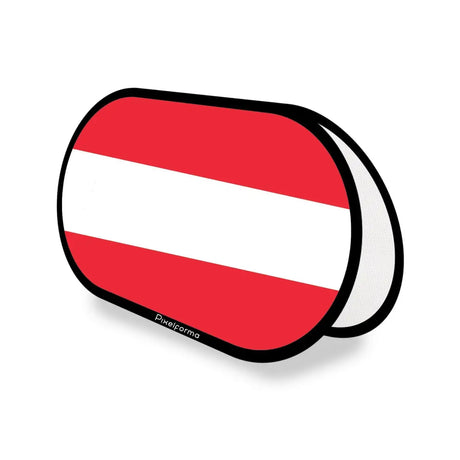 Support publicitaire ovale drapeau l’autriche en polyester - pixelforma