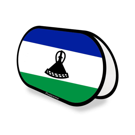 Support publicitaire ovale drapeau lesotho en polyester - pixelforma