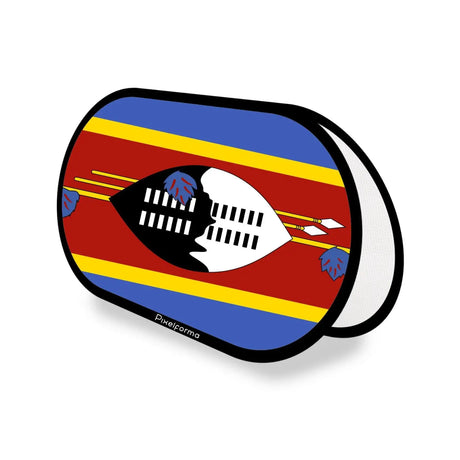 Support publicitaire ovale drapeau l’eswatini en polyester - pixelforma