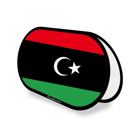 Support publicitaire ovale drapeau libye en polyester - pixelforma