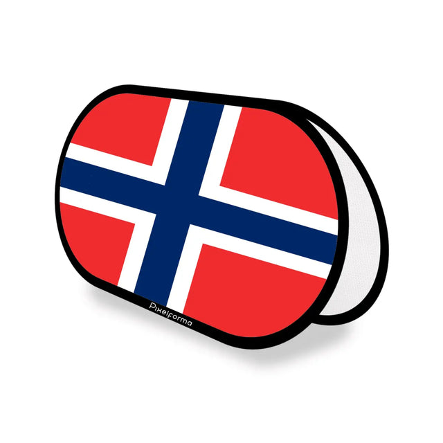 Support publicitaire Ovale Drapeau Svalbard et de Jan Mayen en Polyester - Pixelforma 