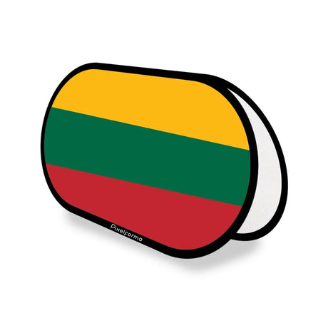 Support publicitaire ovale drapeau lituanie en polyester - pixelforma