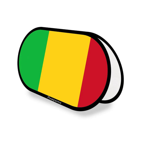 Support publicitaire ovale drapeau mali en polyester - pixelforma