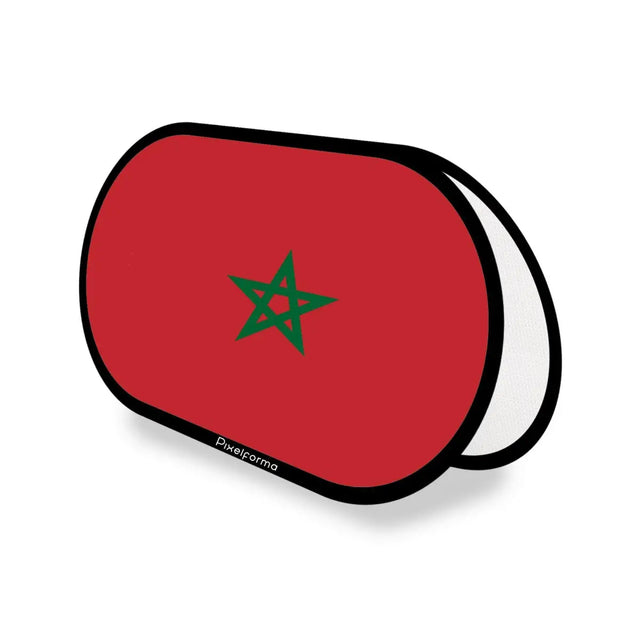 Support publicitaire Ovale Drapeau Maroc en Polyester - Pixelforma 