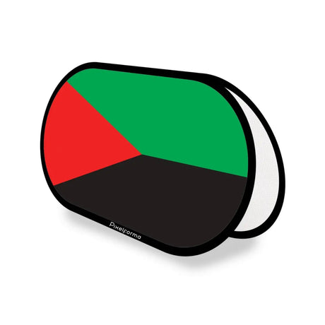 Support publicitaire ovale drapeau martinique en polyester - pixelforma