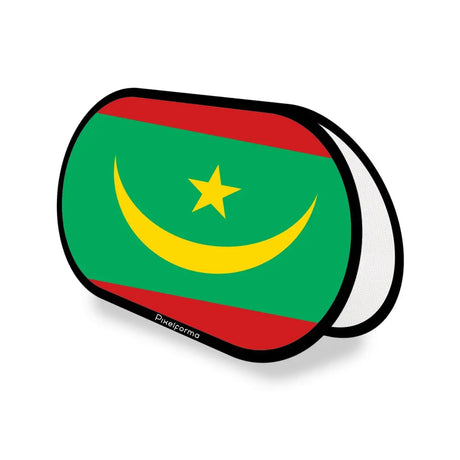 Support publicitaire Ovale Drapeau Mauritanie en Polyester - Pixelforma 