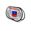 Support publicitaire ovale drapeau mayotte léger facile à poser