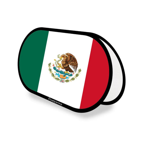 Support publicitaire ovale drapeau mexique en polyester - pixelforma