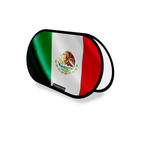Support publicitaire ovale drapeau mexique en polyester - pixelforma