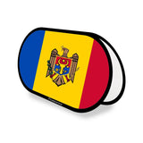 Support publicitaire ovale drapeau moldavie en polyester - pixelforma