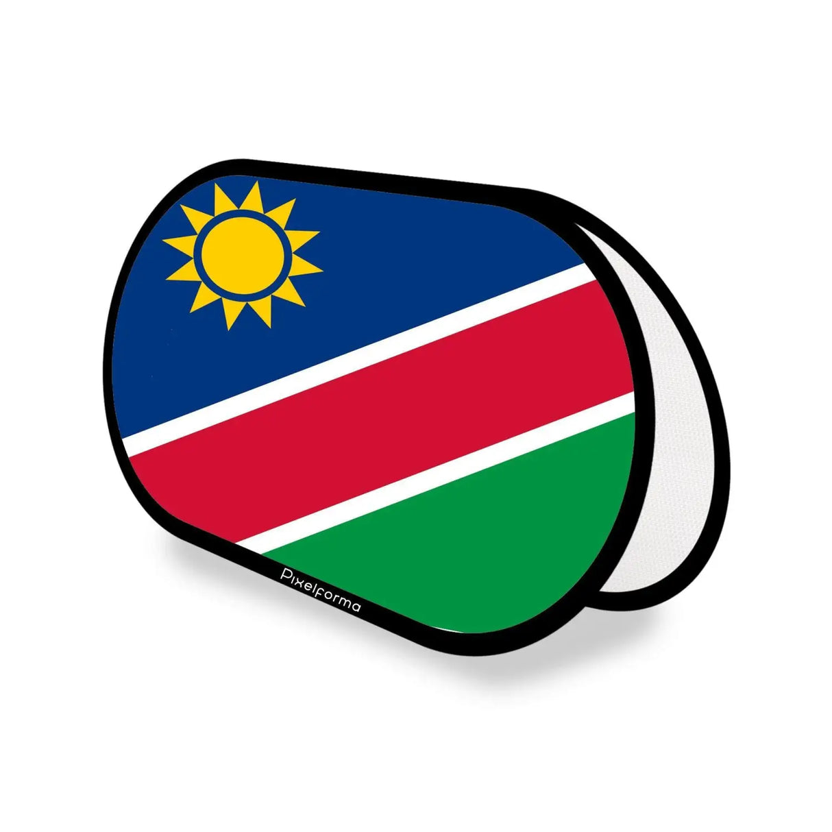 Support publicitaire ovale drapeau namibie en polyester - pixelforma