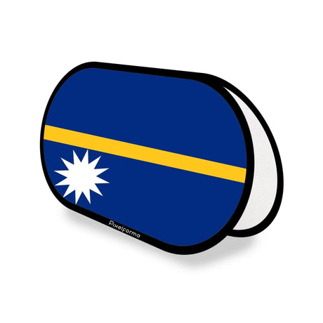 Support publicitaire ovale drapeau nauru en polyester - pixelforma