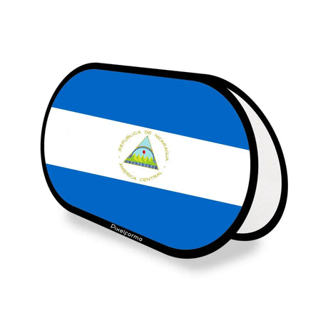 Support publicitaire ovale drapeau nicaragua en polyester - pixelforma