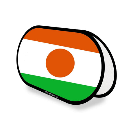 Support publicitaire ovale drapeau niger en polyester - pixelforma