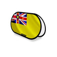 Support publicitaire ovale drapeau niue léger facile à installer