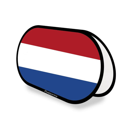 Support publicitaire ovale drapeau pays-bas en polyester - pixelforma