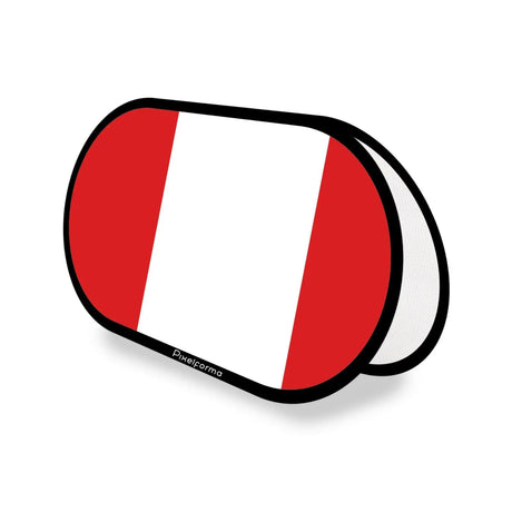 Support publicitaire ovale drapeau pérou en polyester - pixelforma