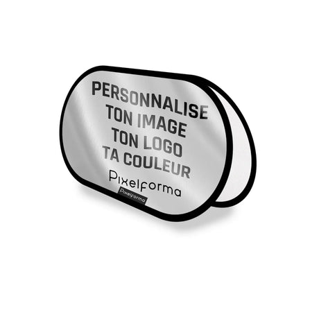 Support publicitaire ovale france acier tissu de pêche