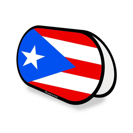Support publicitaire ovale drapeau porto rico en polyester - pixelforma