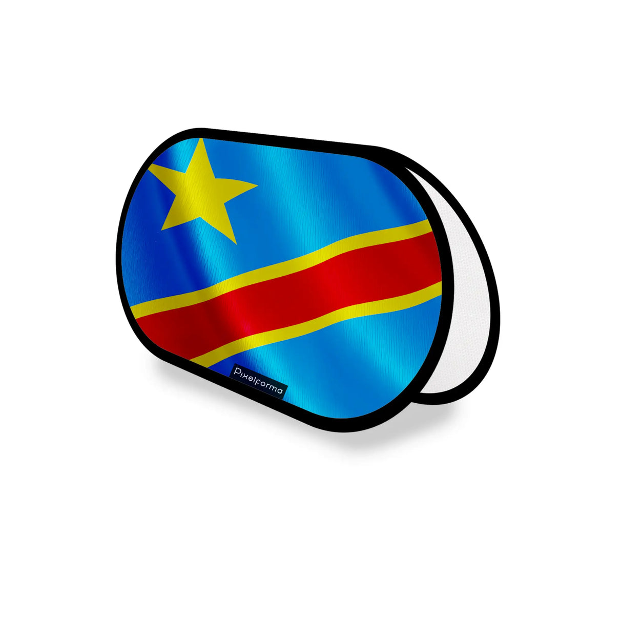 Support publicitaire ovale drapeau république démocratique facile
