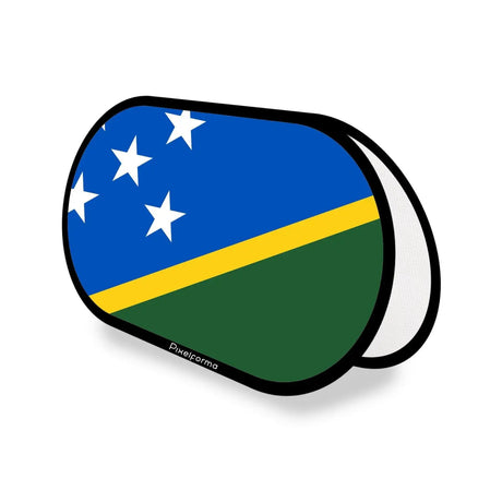 Support publicitaire ovale drapeau salomon en polyester - pixelforma