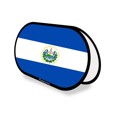 Support publicitaire ovale drapeau salvador en polyester - pixelforma