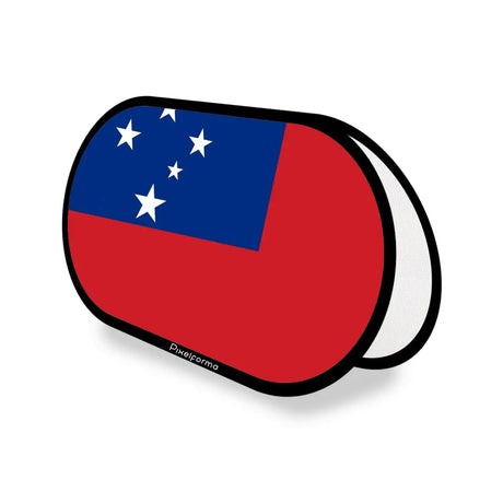 Support publicitaire ovale drapeau samoa en polyester - pixelforma
